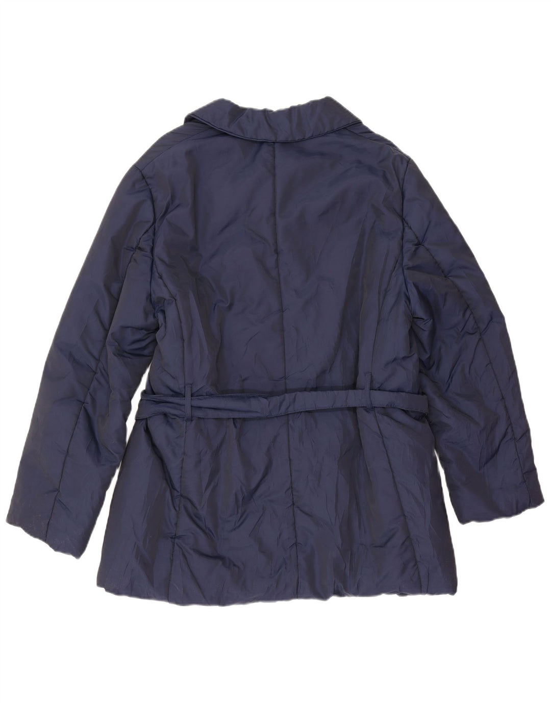 Max & Co. Womens Short Double Breasted Trench Coat IT 46 Large Navy Blue