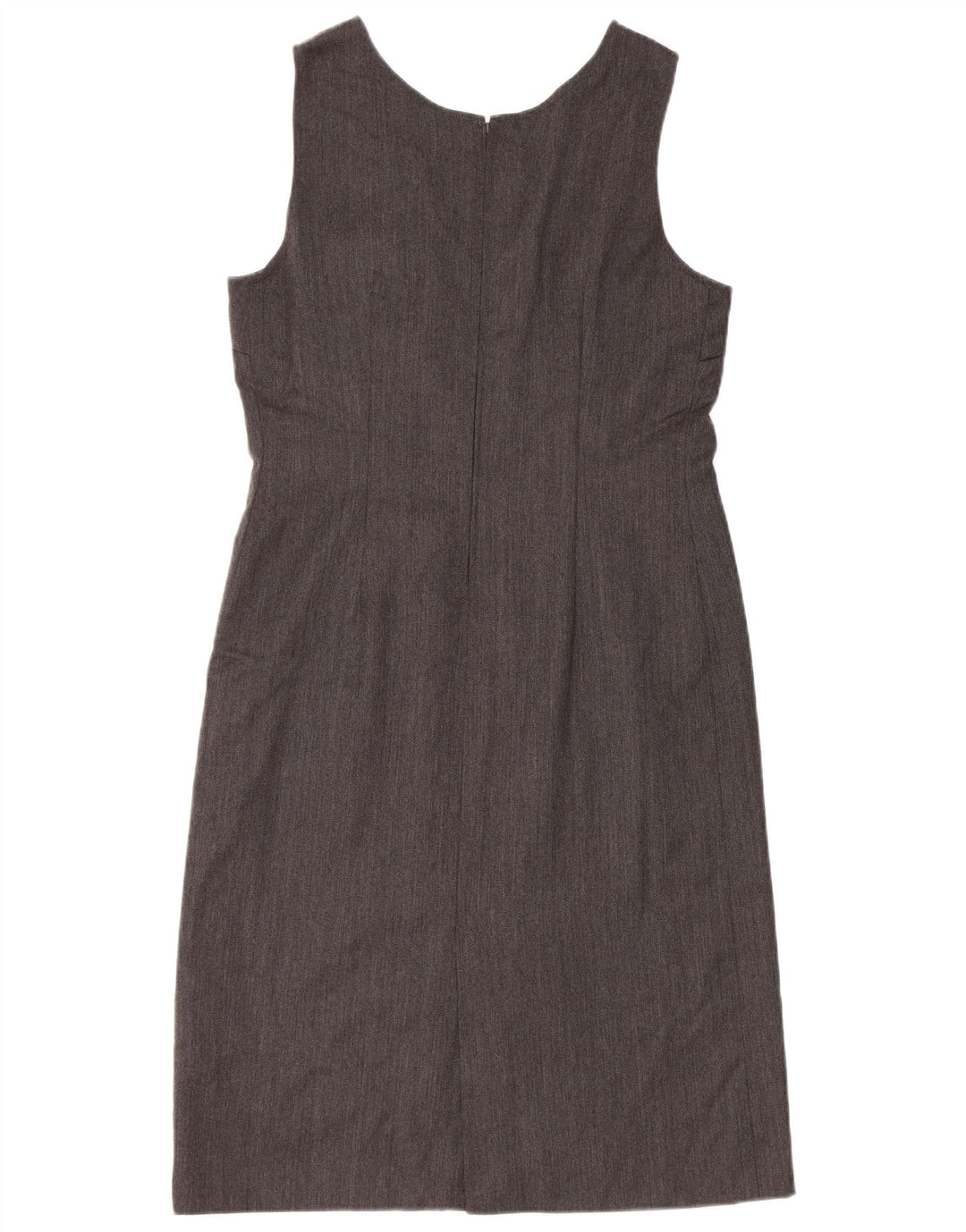 Vintage Womens Sleeveless Sheath Dress UK 12 Medium Grey