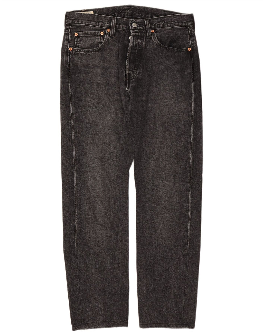 Levi's Mens 501 Straight Jeans W31 L29 Black Cotton