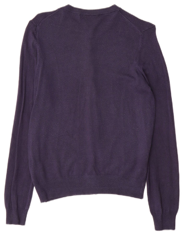 Marks & Spencer Womens Cardigan Sweater UK 12 Medium Navy Blue Viscose