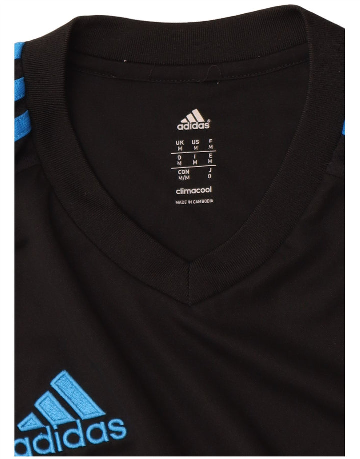 ADIDAS Mens Climacool T-Shirt Top Medium Black Colourblock