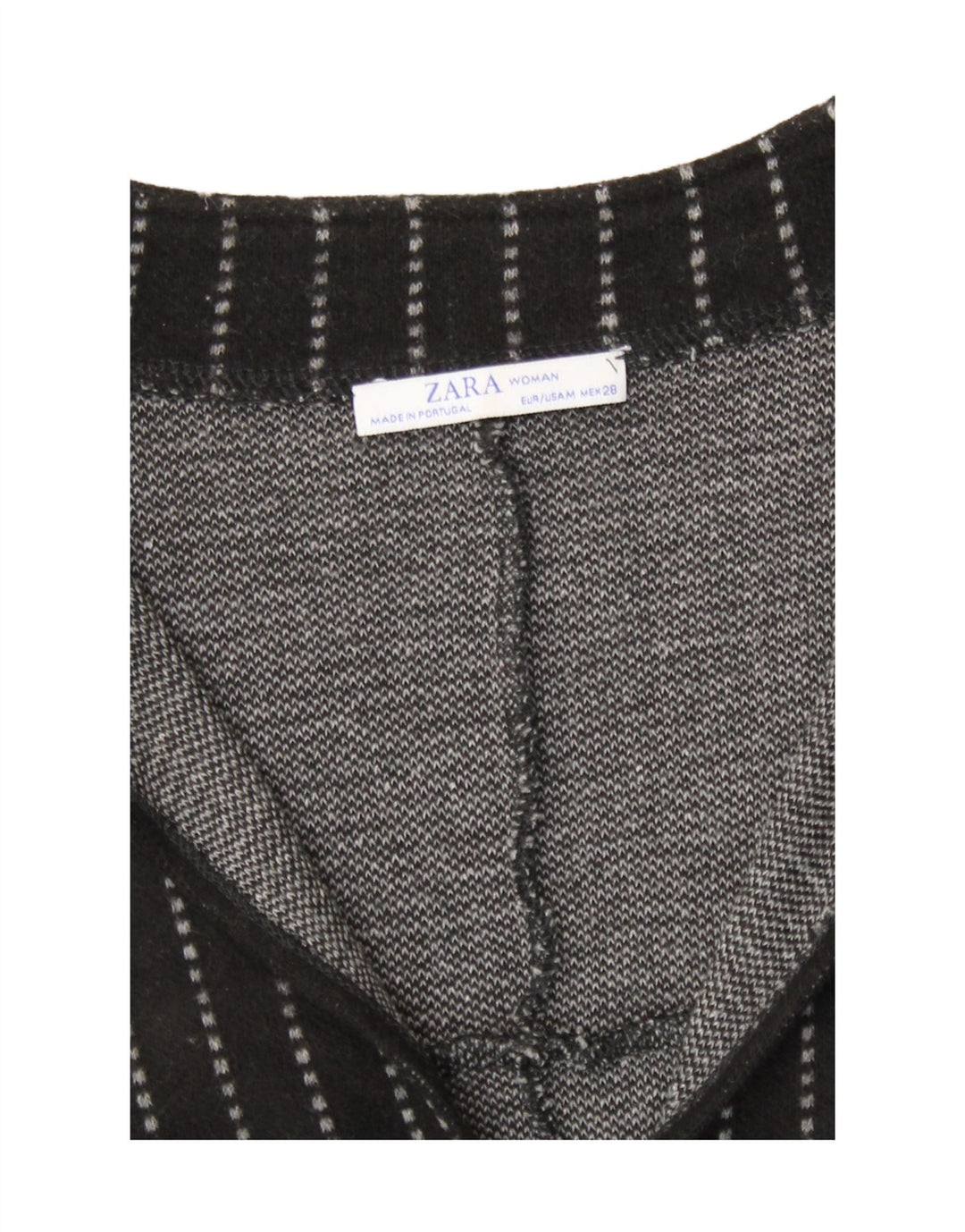 Zara Womens Oversized Shift Dress UK 14 Medium Black Striped Acrylic