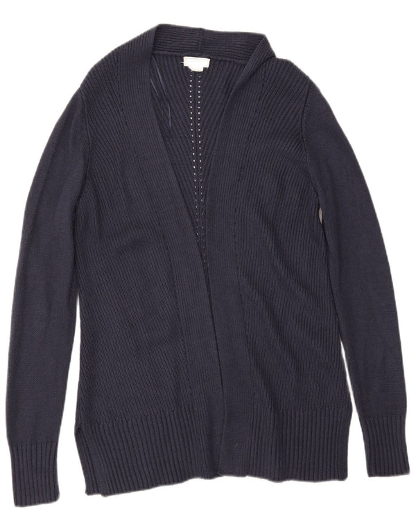 FAT FACE Womens Open Cardigan Sweater UK 8 Small  Navy Blue Acrylic