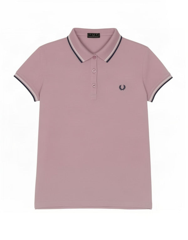 Fred Perry Womens Polo Shirt UK 14 Large Purple Cotton