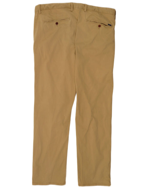 Gant Mens Straight Chino Trousers W38 L34 Beige Cotton