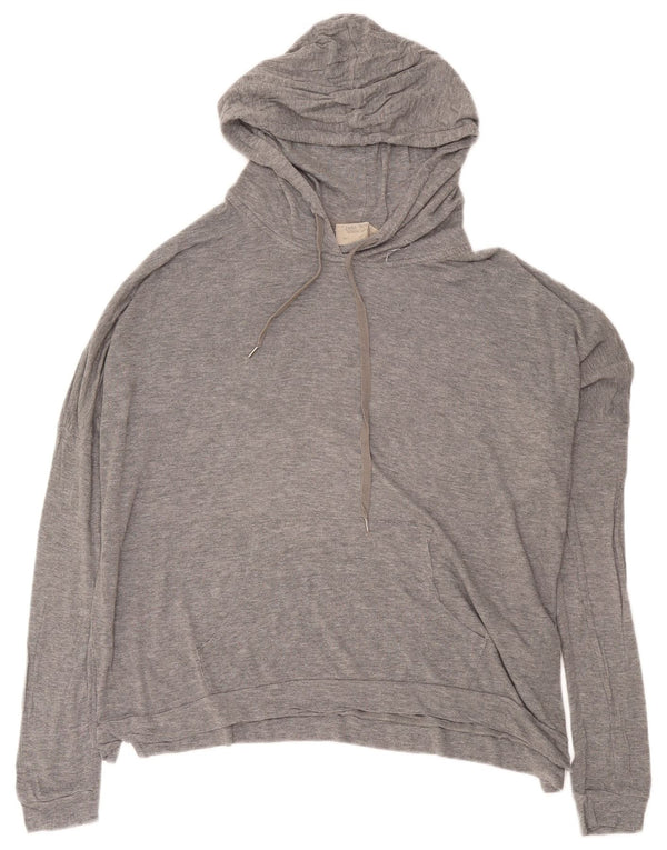 Zara Womens Trafaluc Oversized Hoodie Jumper UK 16 Large Grey Modal