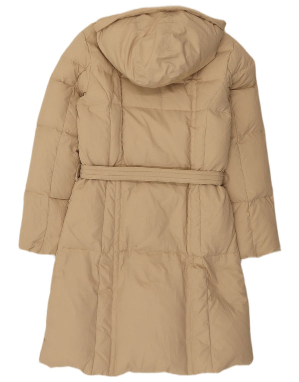 Fila Womens Hooded Padded Coat UK 12 Medium Beige Polyester