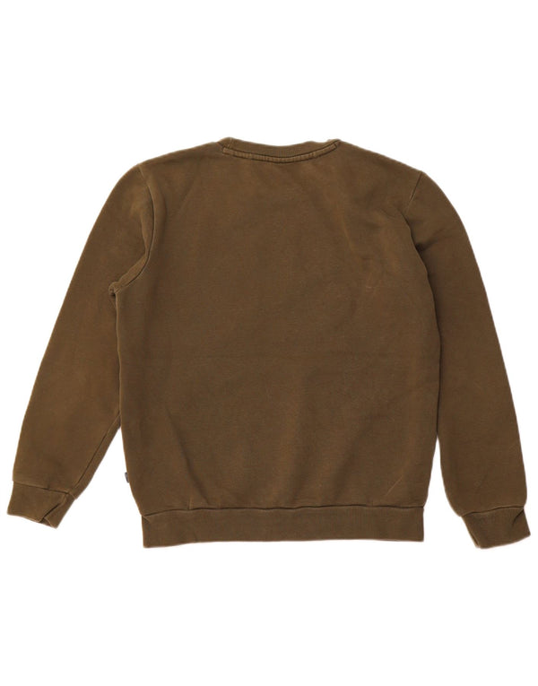 PUMA Mens Graphic Sweatshirt Jumper XS Khaki Cotton