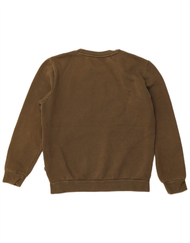 PUMA Mens Graphic Sweatshirt Jumper XS Khaki Cotton