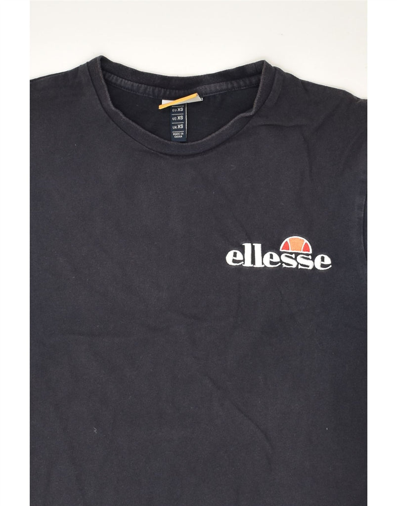 ELLESSE Mens T-Shirt Top XS Navy Blue Cotton | Vintage Ellesse | Thrift | Second-Hand Ellesse | Used Clothing | Messina Hembry 