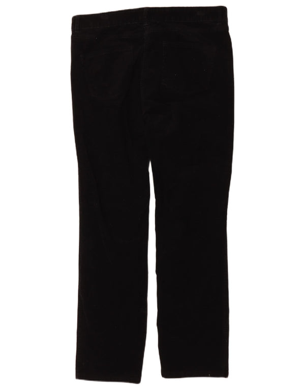 Marks & Spencer Womens Straight Corduroy Trousers UK 16 Large W32 L29 Black