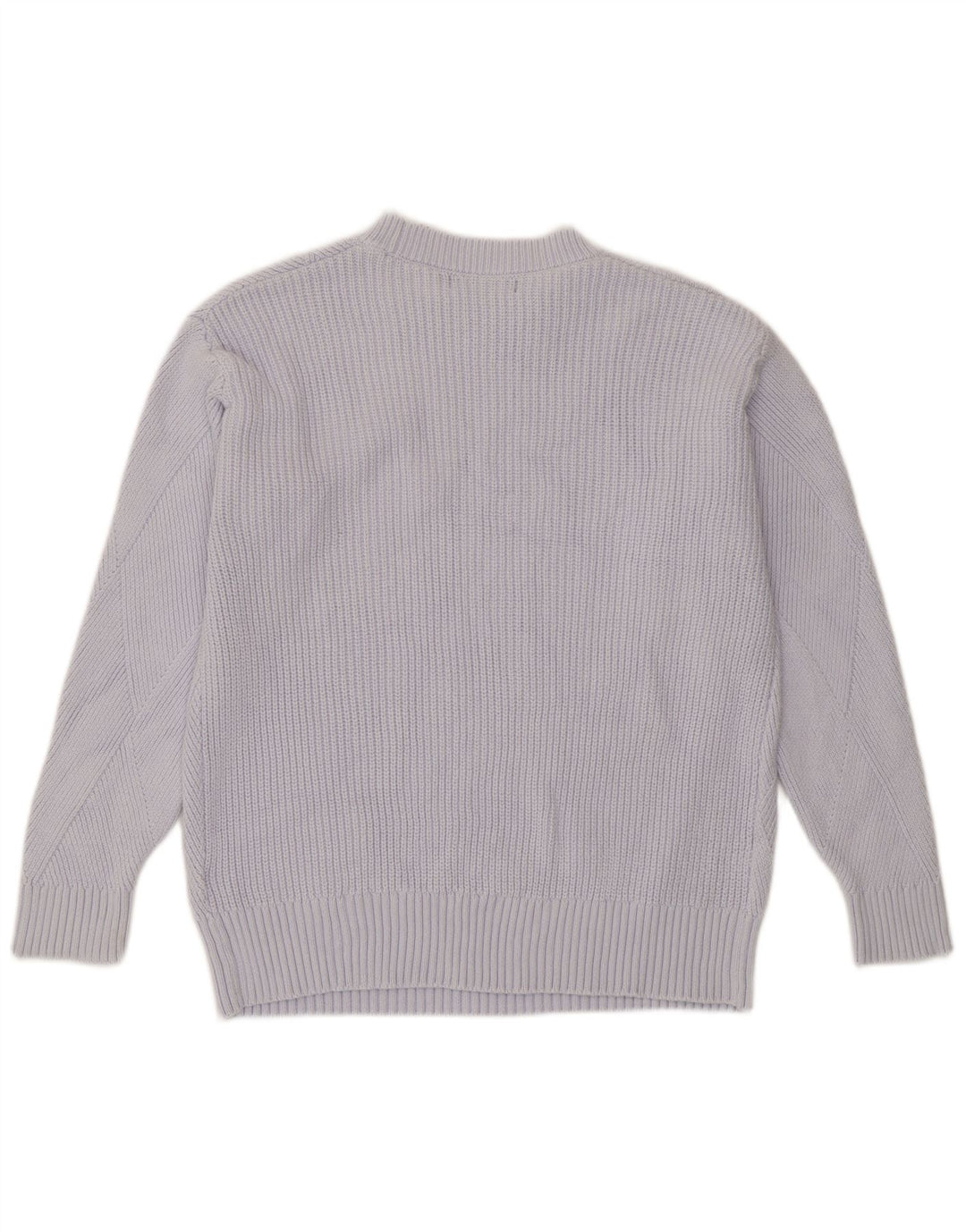 Marks & Spencer Womens Crew Neck Jumper Sweater UK 14 Medium Purple Cotton