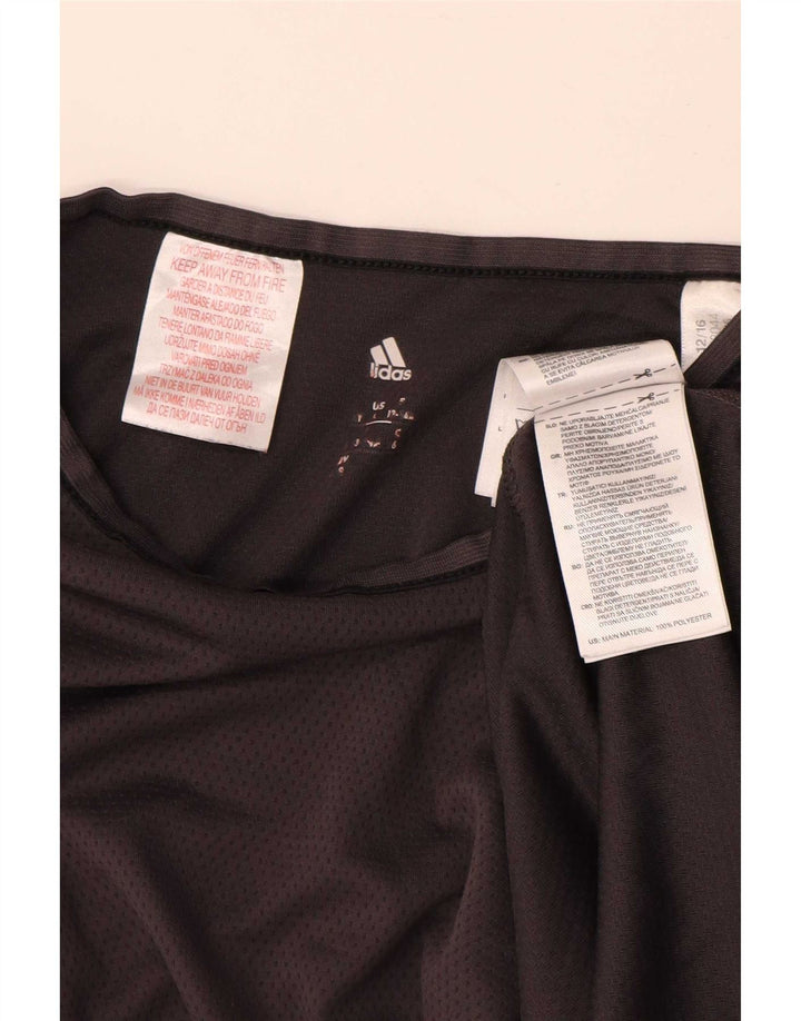 Adidas Womens Climacool T-Shirt Top UK 12 Medium Grey Polyester