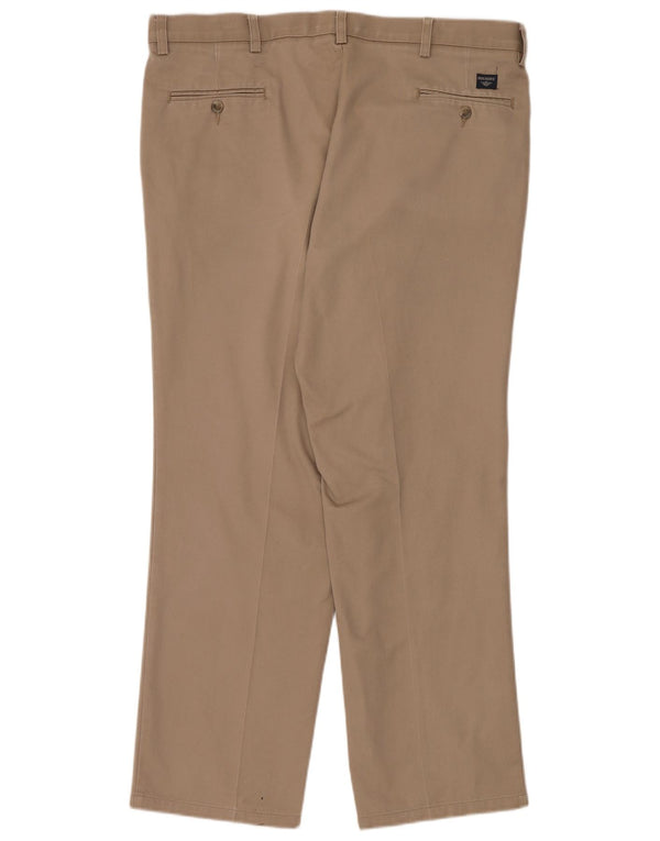 Dockers Mens Classic Fit Chino Trousers W40 L32 Beige Cotton