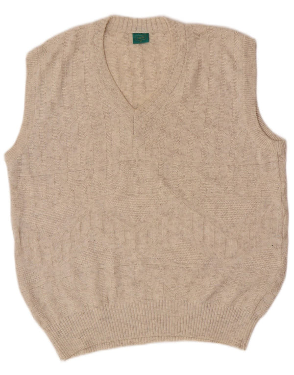 C&A Mens Canda Vest Tank Top Medium Beige Cotton