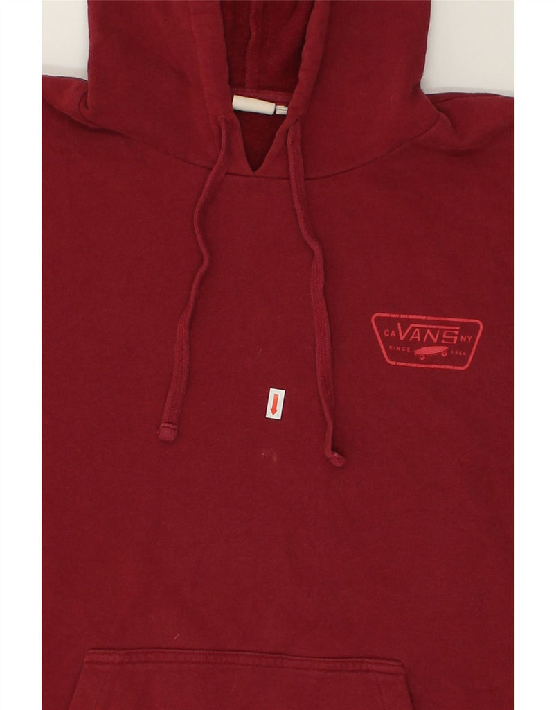 VANS Mens Hoodie Jumper Medium Burgundy Cotton | Vintage Vans | Thrift | Second-Hand Vans | Used Clothing | Messina Hembry 