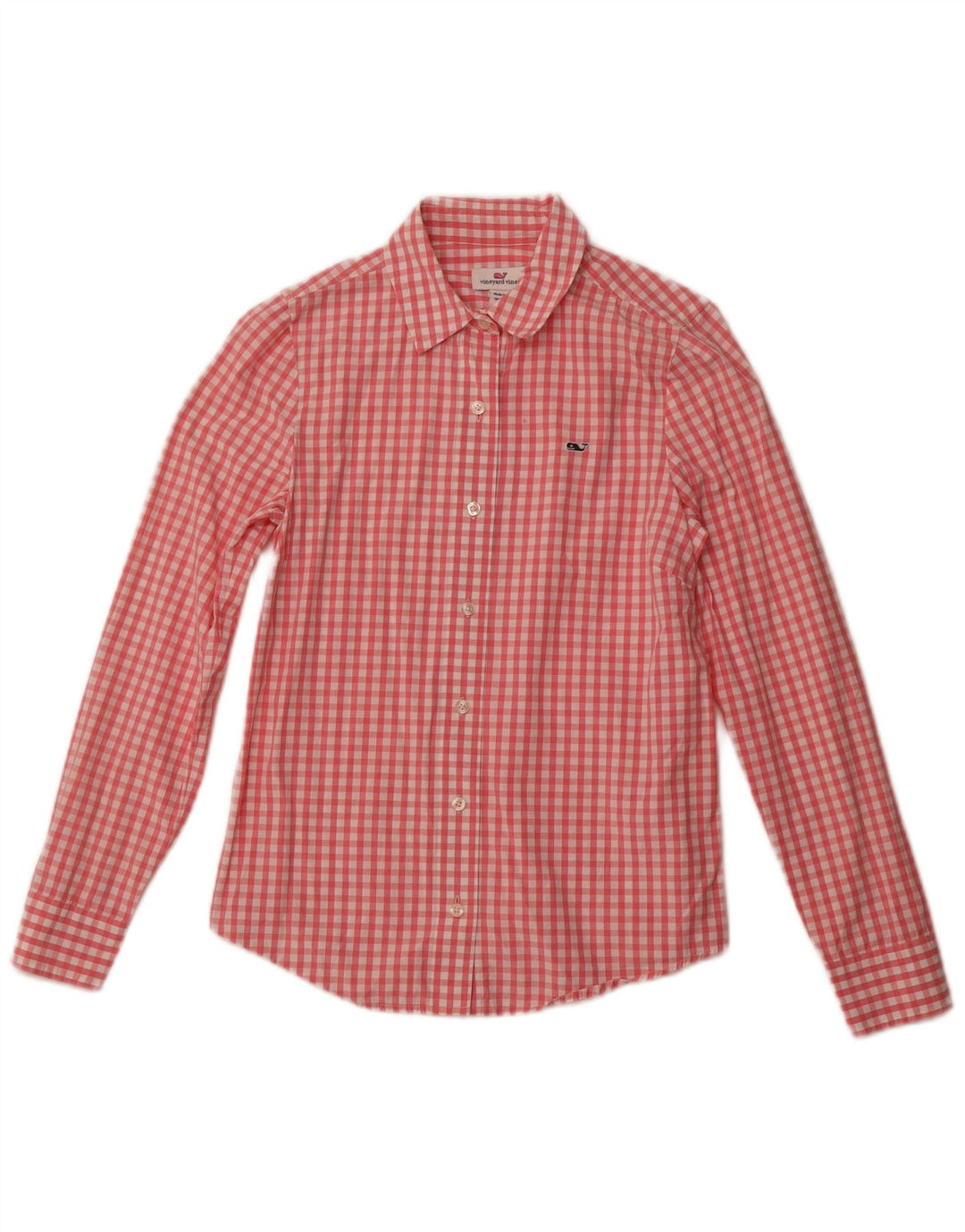 VINEYARD VINES Womens Shirt US 2 XS Pink Gingham Cotton