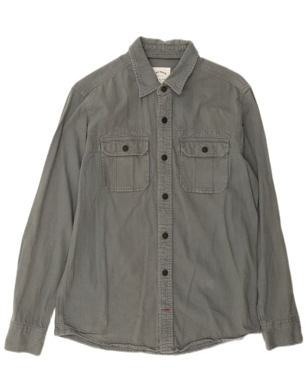Fat Face Mens Shirt Small Grey Cotton