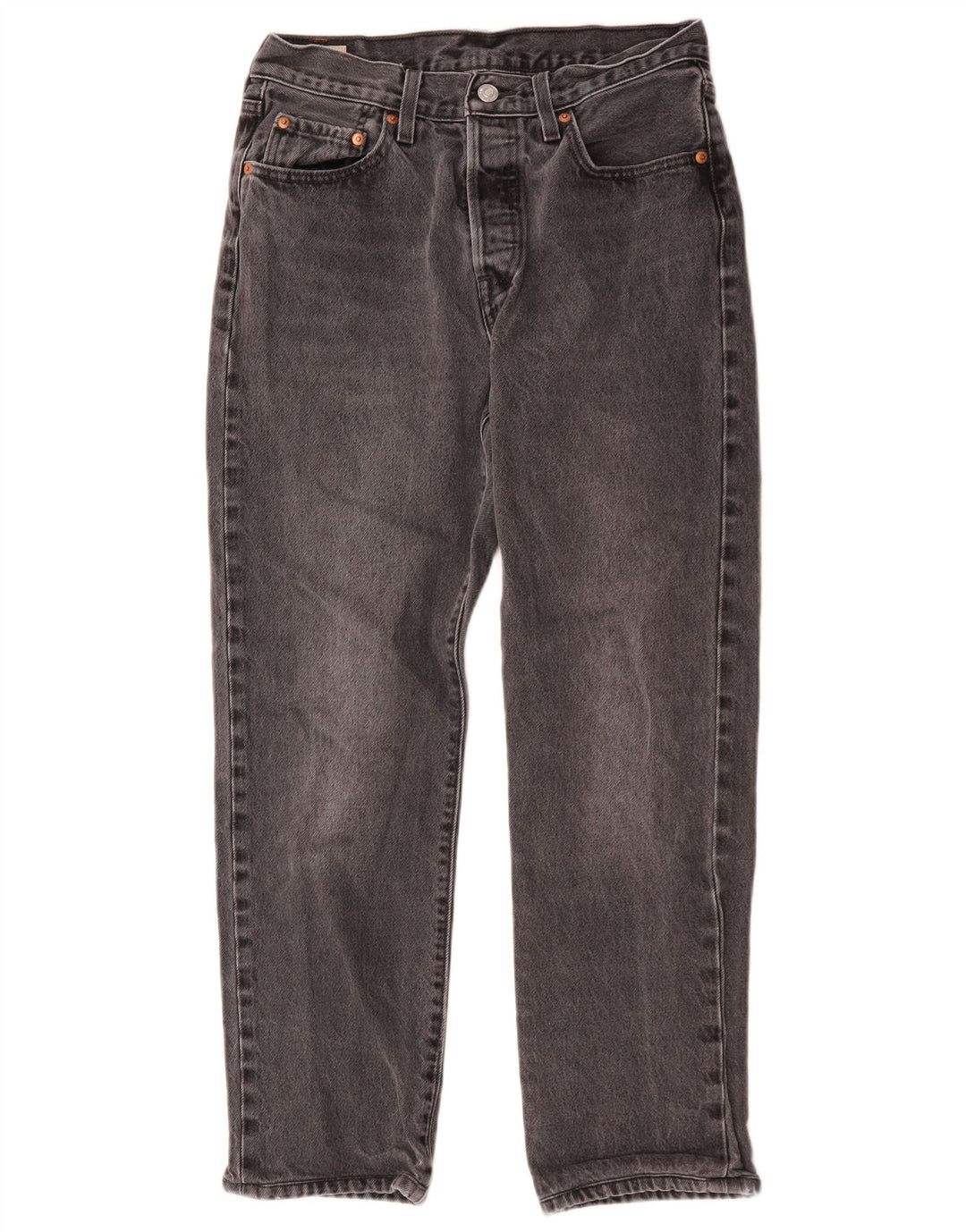 Levi's Womens 501 Straight Jeans W28 L26 Grey Cotton