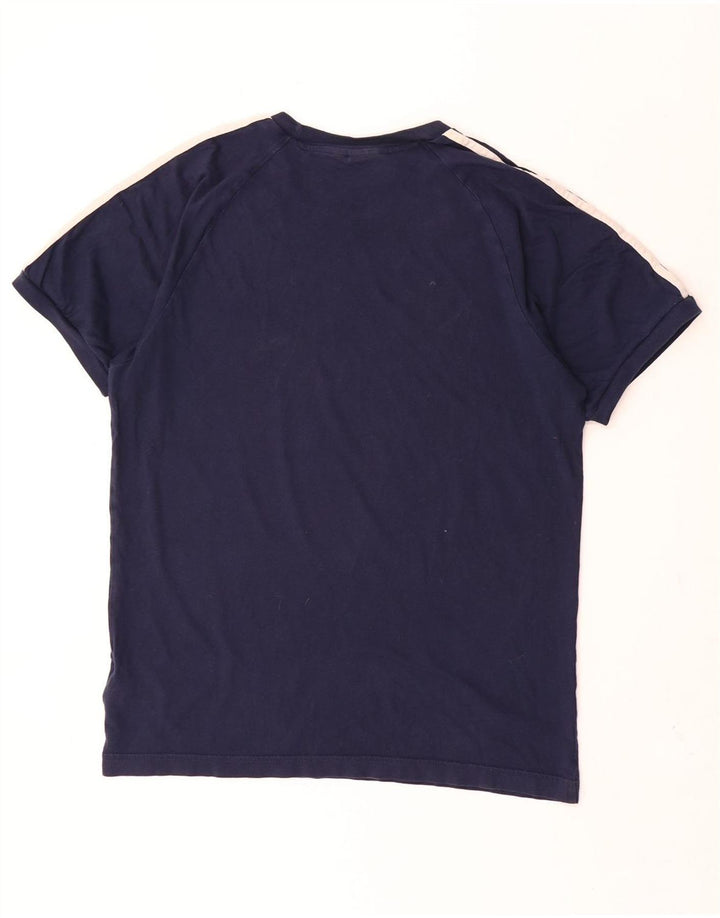 Adidas Mens T-Shirt Top Medium Navy Blue Cotton