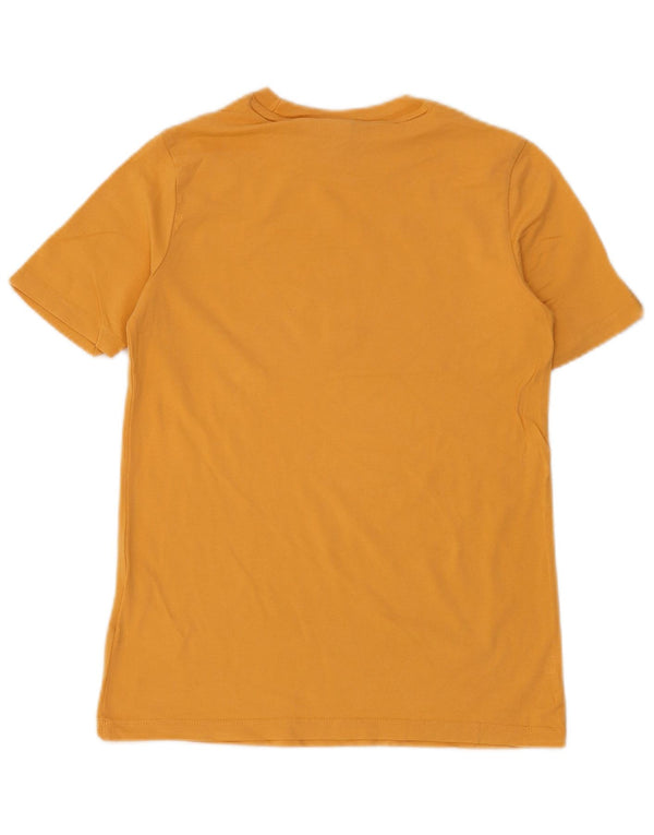 Adidas Womens Graphic T-Shirt Top UK 10 Small Yellow Cotton