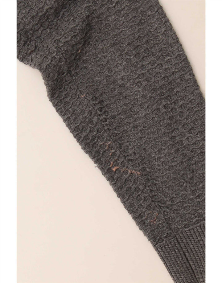 Massimo Dutti Mens Boat Neck Jumper Sweater Small Grey Cotton