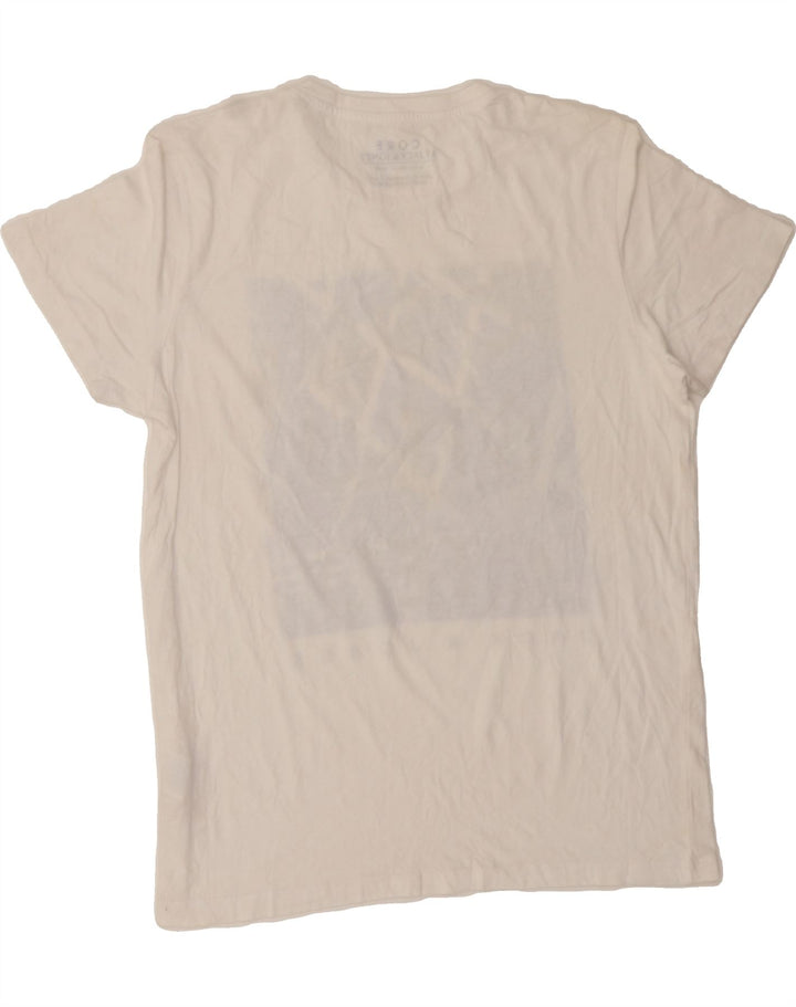 JACK & JONES Mens Graphic T-Shirt Top Large White Cotton Vintage Jack & Jones and Second-Hand Jack & Jones from Messina Hembry 