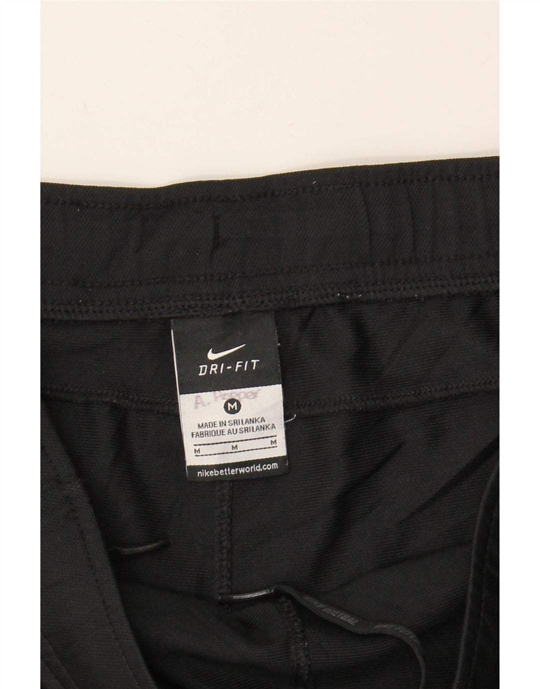 NIKE Womens Dri Fit Sport Shorts UK 14 Medium Black Colourblock Polyester Vintage Nike and Second-Hand Nike from Messina Hembry 