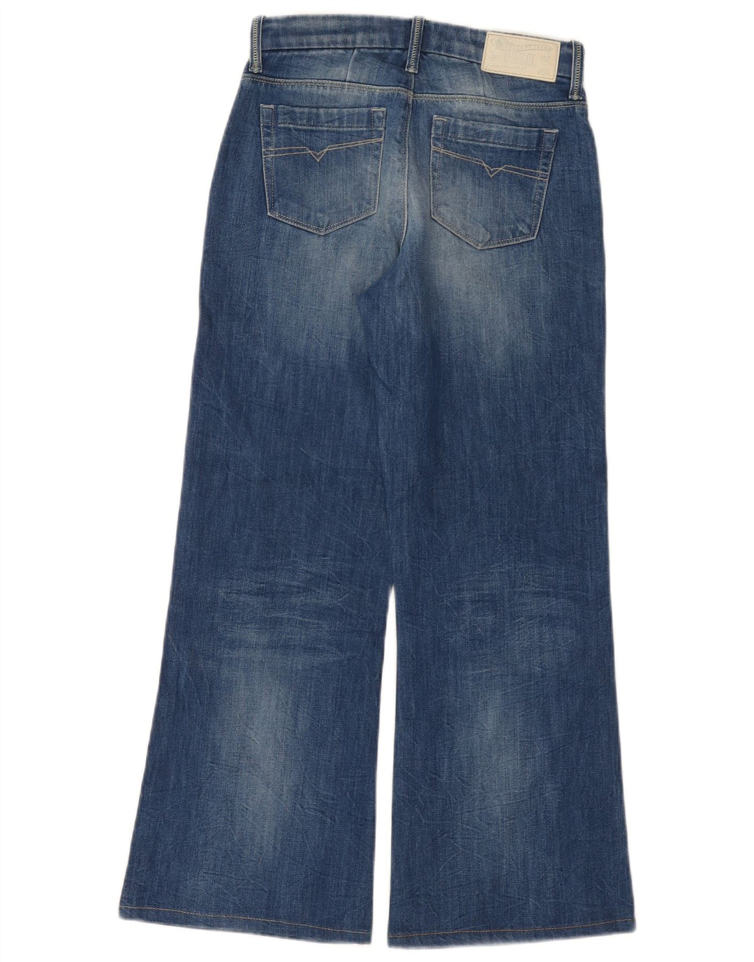 Diesel Womens Flairlegg Regular Flared Jeans W25 L27 Blue Cotton
