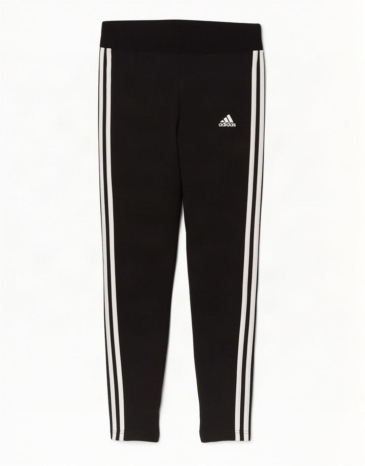 Adidas Womens Leggings UK 12/14 Medium Black Cotton