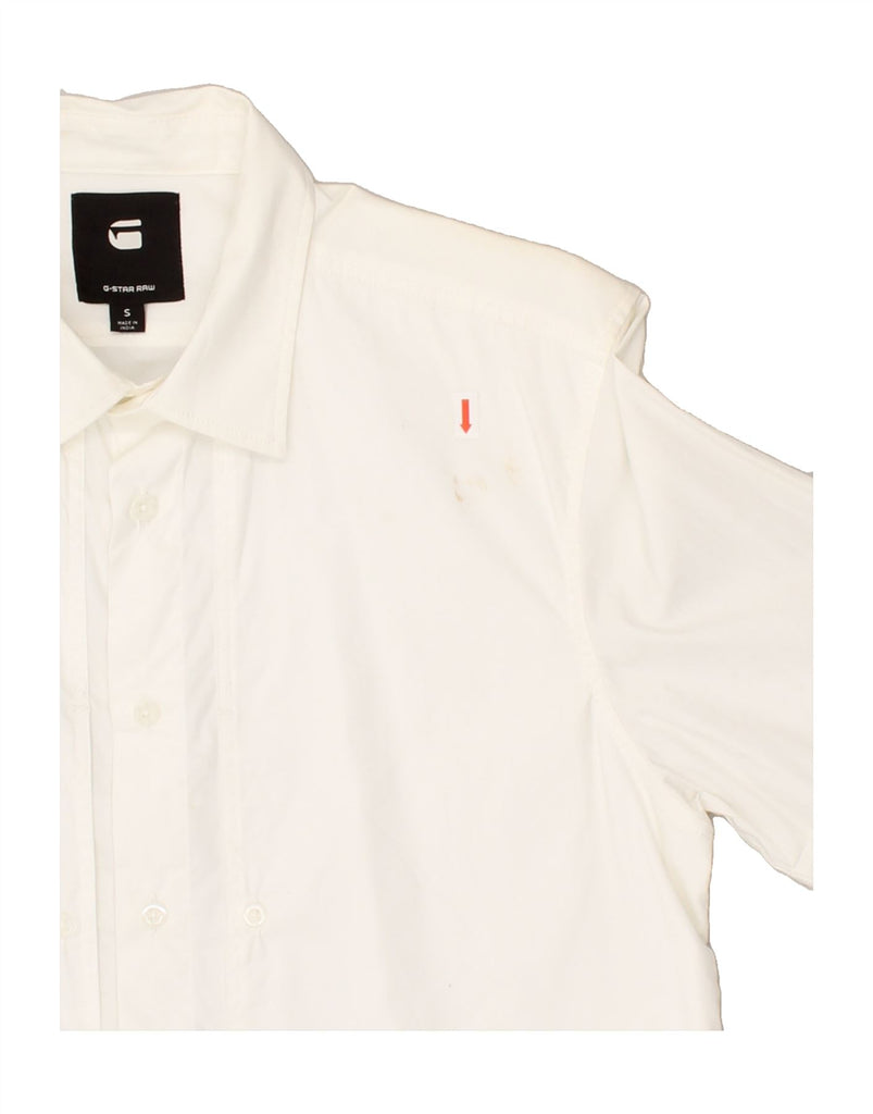 G-STAR Mens Shirt Small White Cotton | Vintage G-Star | Thrift | Second-Hand G-Star | Used Clothing | Messina Hembry 