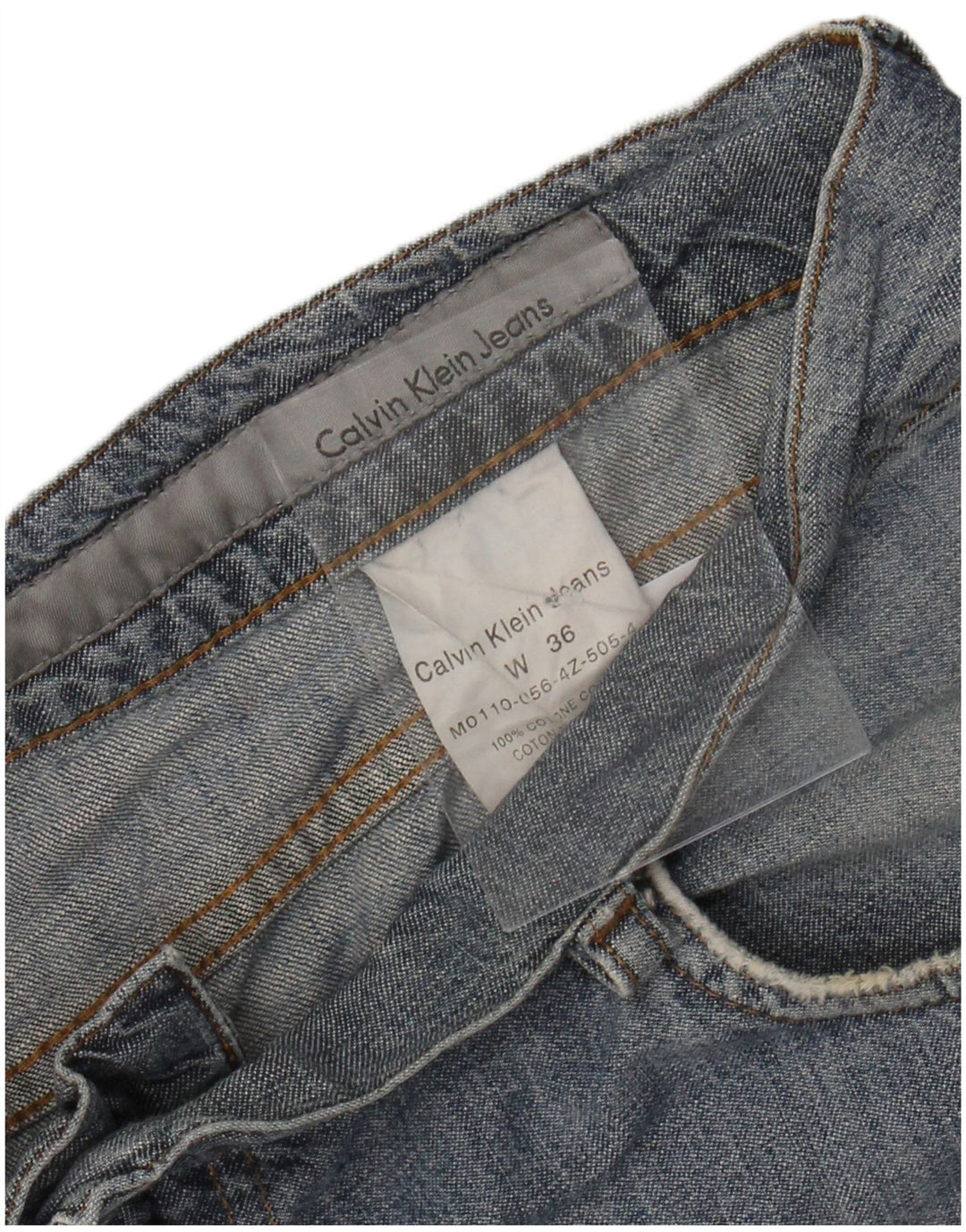 Calvin Klein Mens Denim Shorts W36 Large Blue Cotton