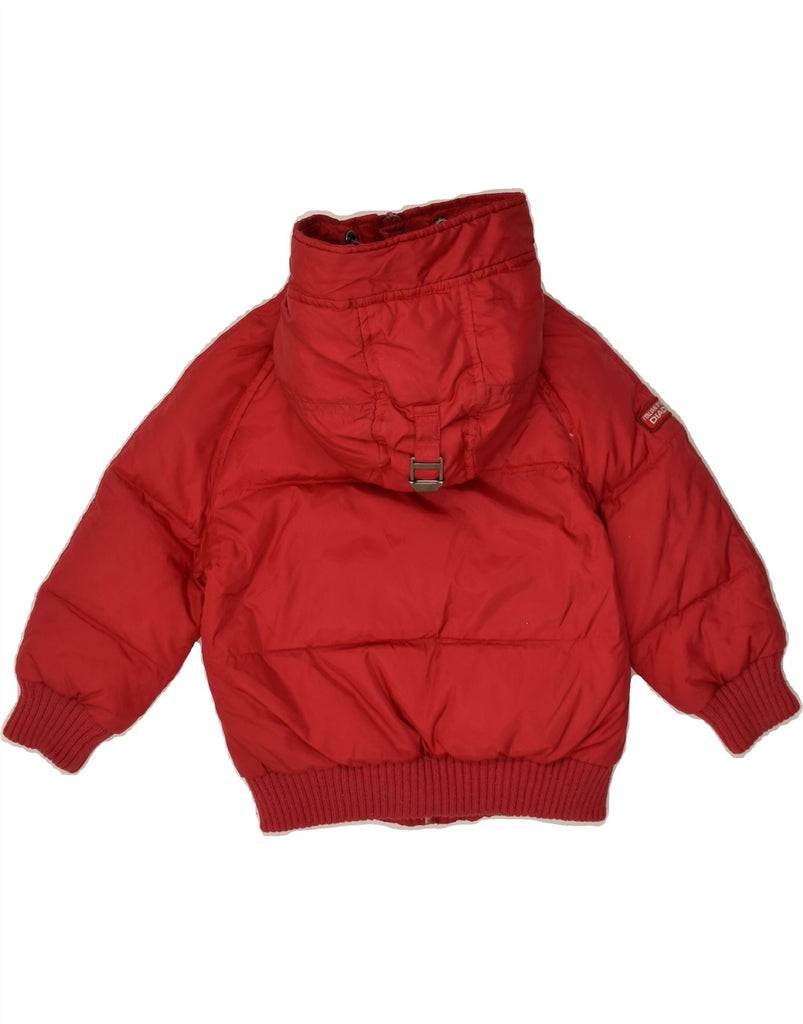 DIADORA Boys Hooded Padded Jacket 2-3 Years Red Polyester | Vintage Diadora | Thrift | Second-Hand Diadora | Used Clothing | Messina Hembry 