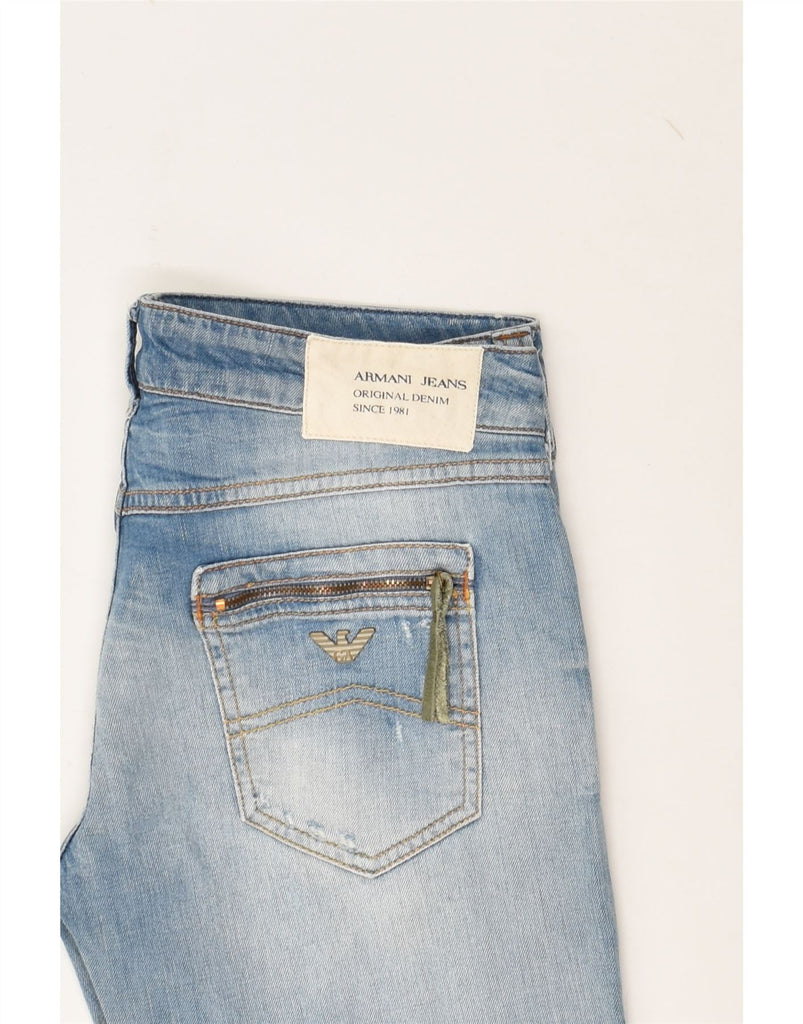 ARMANI Womens Slim Jeans W29 L32 Blue Cotton | Vintage Armani | Thrift | Second-Hand Armani | Used Clothing | Messina Hembry 