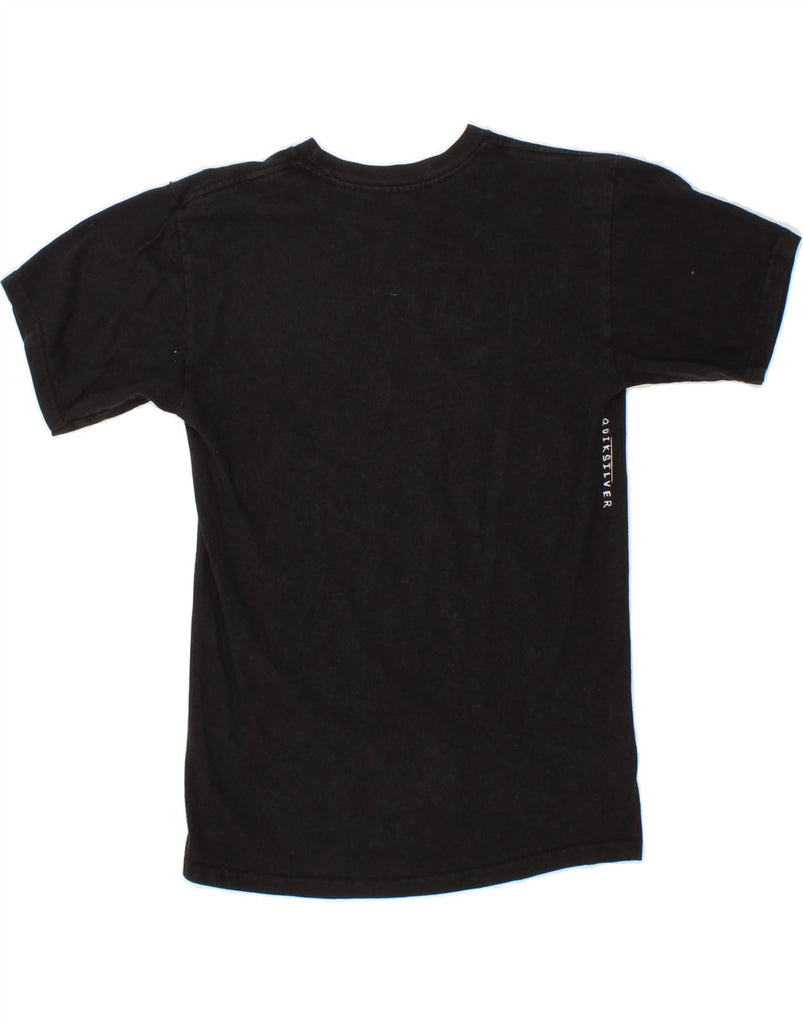 QUIKSILVER Womens Graphic T-Shirt Top UK 10 Small Black Cotton Vintage Quiksilver and Second-Hand Quiksilver from Messina Hembry 