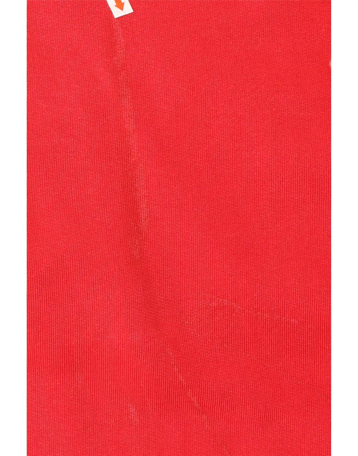 WHITE STUFF Mens Loose Fit Graphic Zip Neck Sweatshirt Jumper XL Red