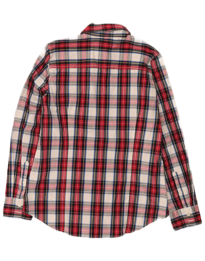 J. Crew Womens Shirt UK 10 Small Red Check Cotton