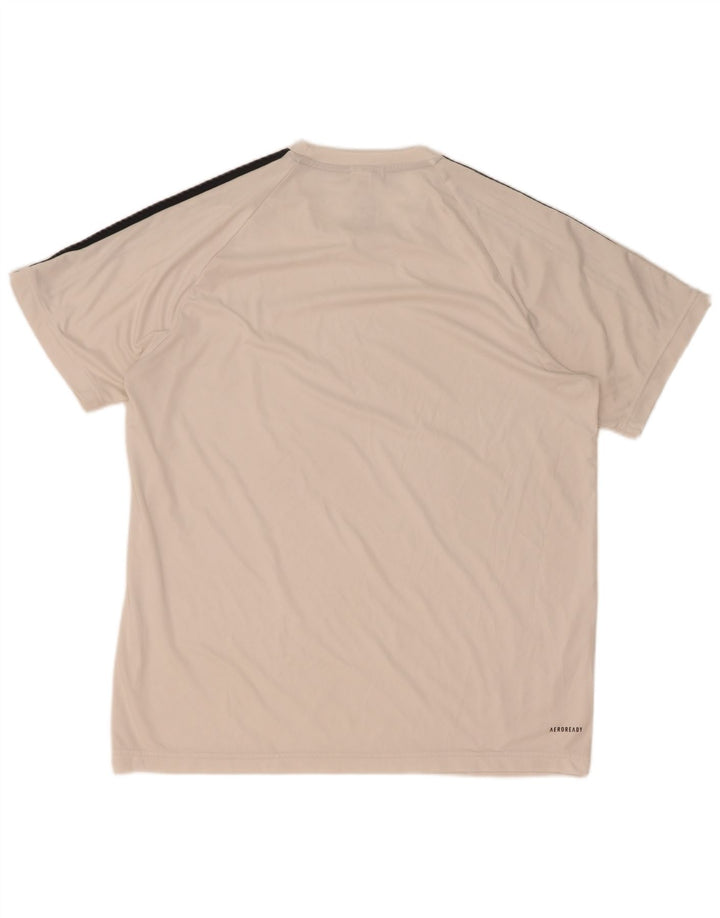 Adidas Mens Aeroready T-Shirt Top Large White Polyester