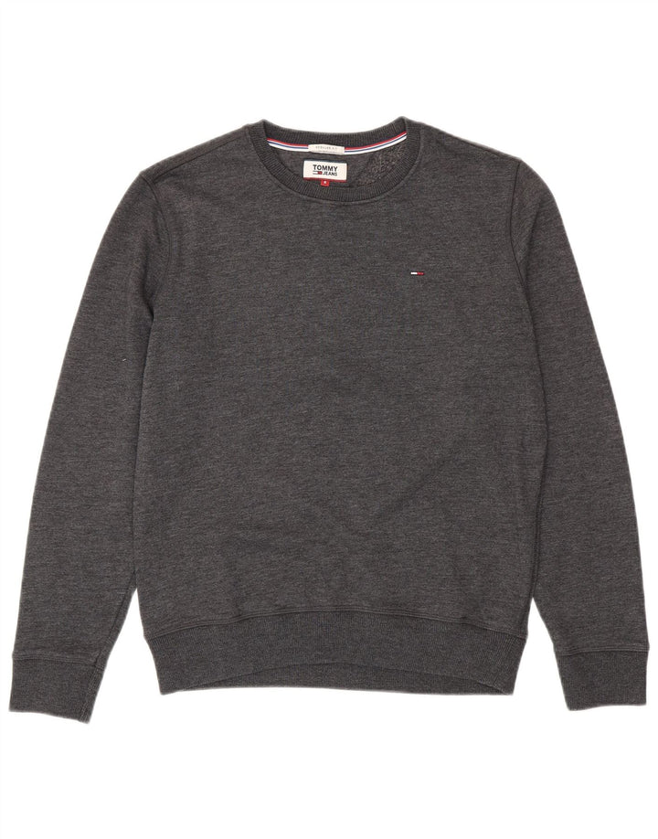 TOMMY HILFIGER Mens Regular Fit Sweatshirt Jumper Small Grey Flecked