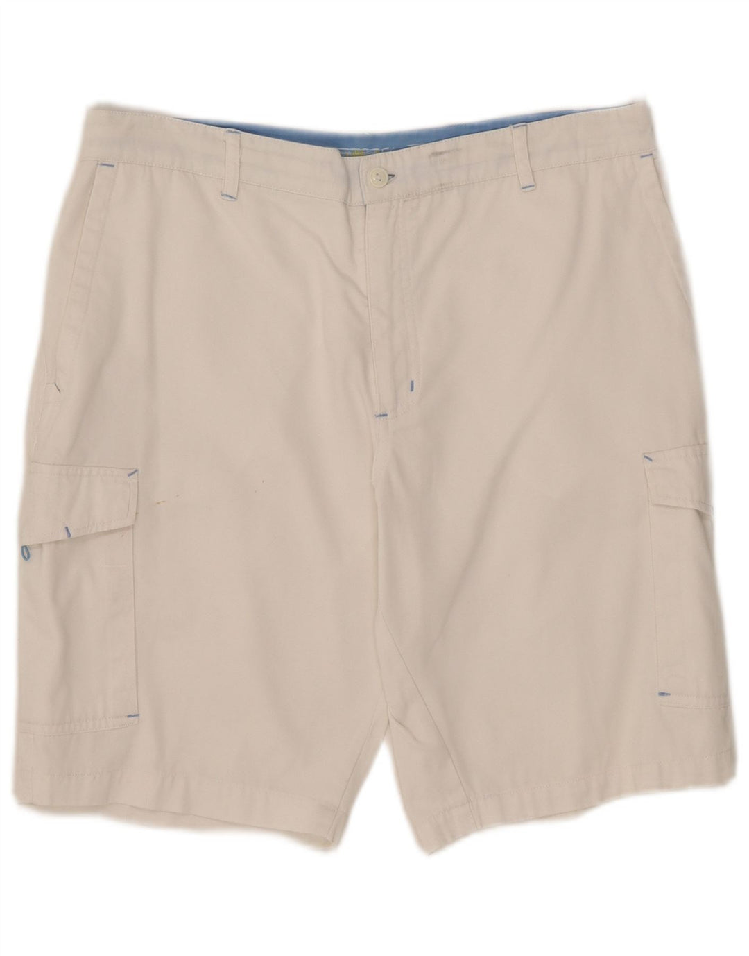 AST Mens Cargo Shorts W34 Large White Cotton
