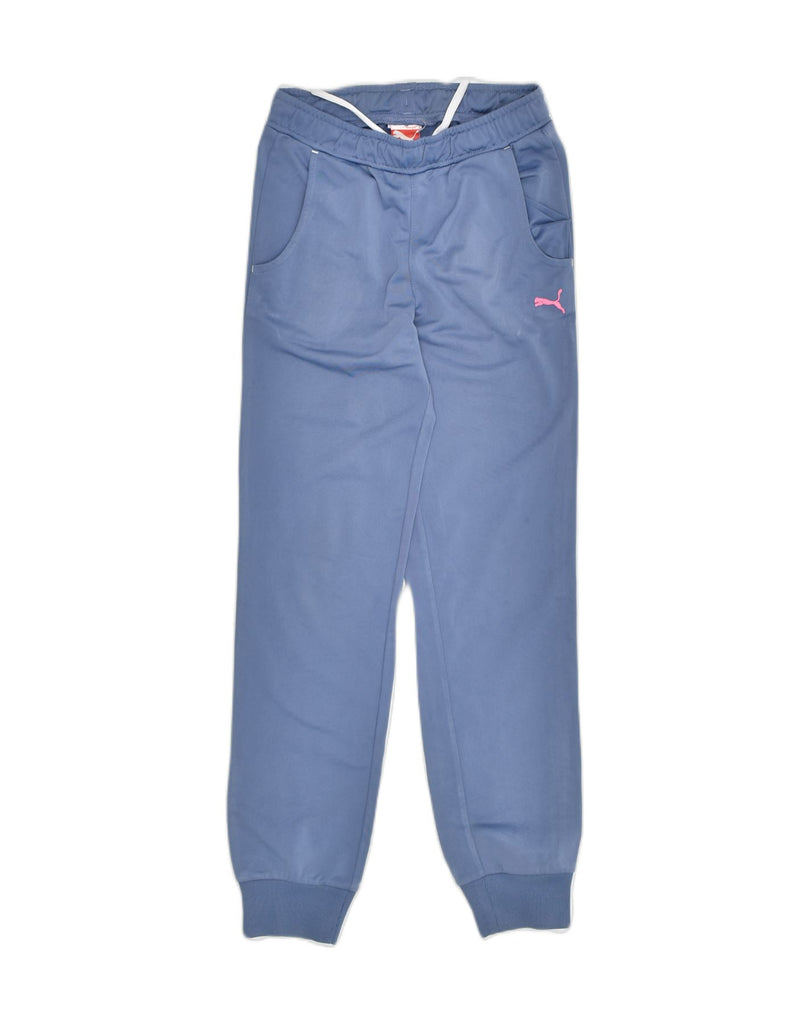 PUMA Girls Tracksuit Trousers Joggers 9-10 Years Blue | Vintage Puma | Thrift | Second-Hand Puma | Used Clothing | Messina Hembry 