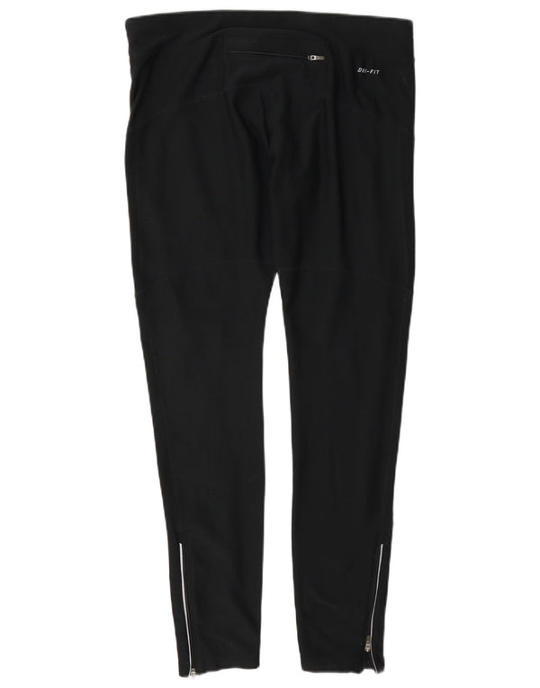 Nike Womens Dri Fit Leggings UK 14 Large Navy Blue Polyester