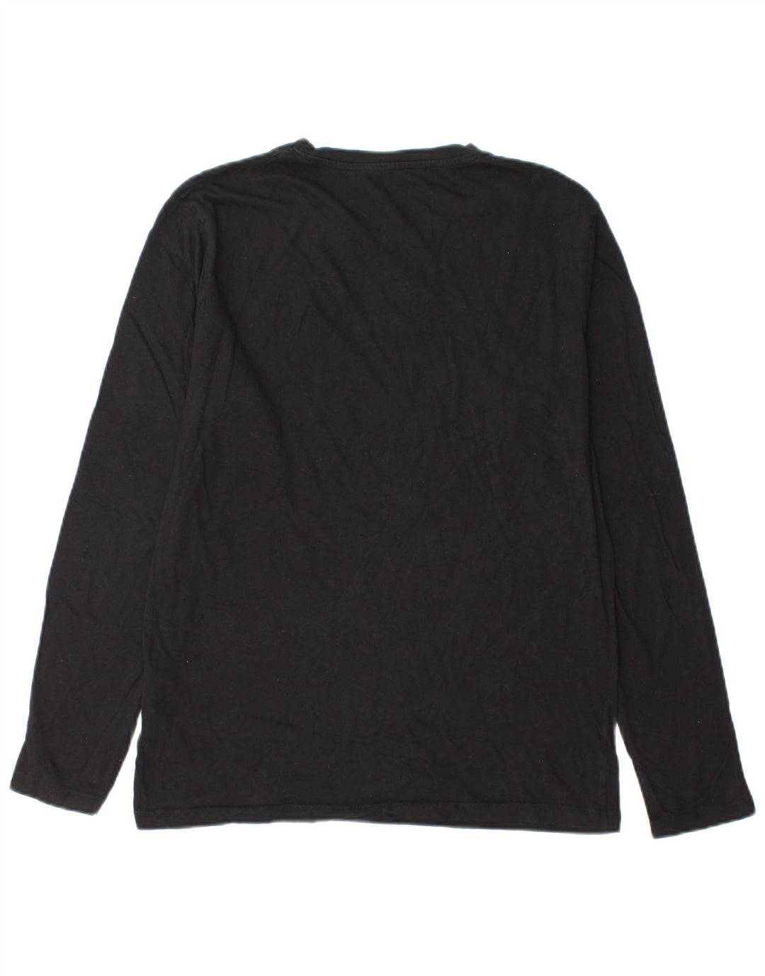 Jack & Jones Mens Graphic Top Long Sleeve Medium Black Cotton