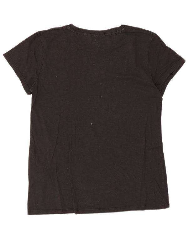 Levi's Womens Graphic T-Shirt Top UK 12 Medium Black