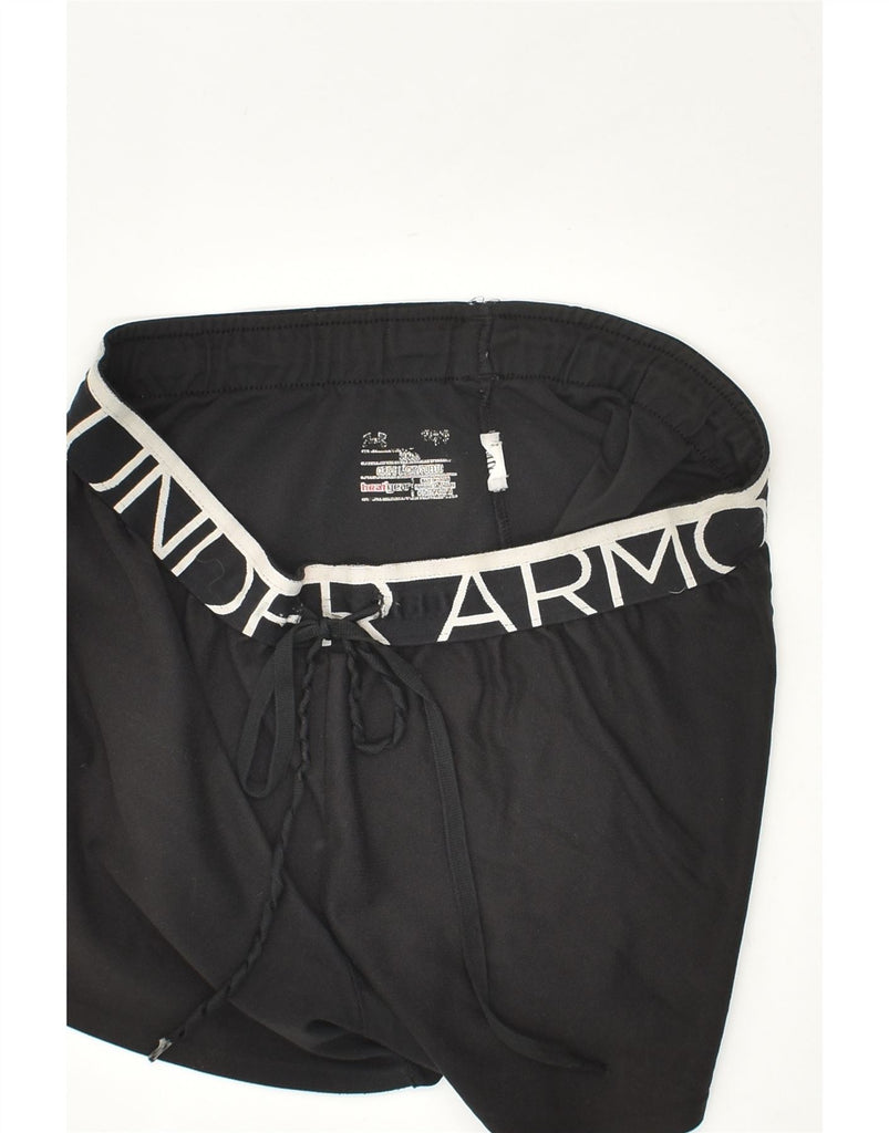 UNDER ARMOUR Womens Graphic Sport Shorts UK 14 Medium Black | Vintage Under Armour | Thrift | Second-Hand Under Armour | Used Clothing | Messina Hembry 