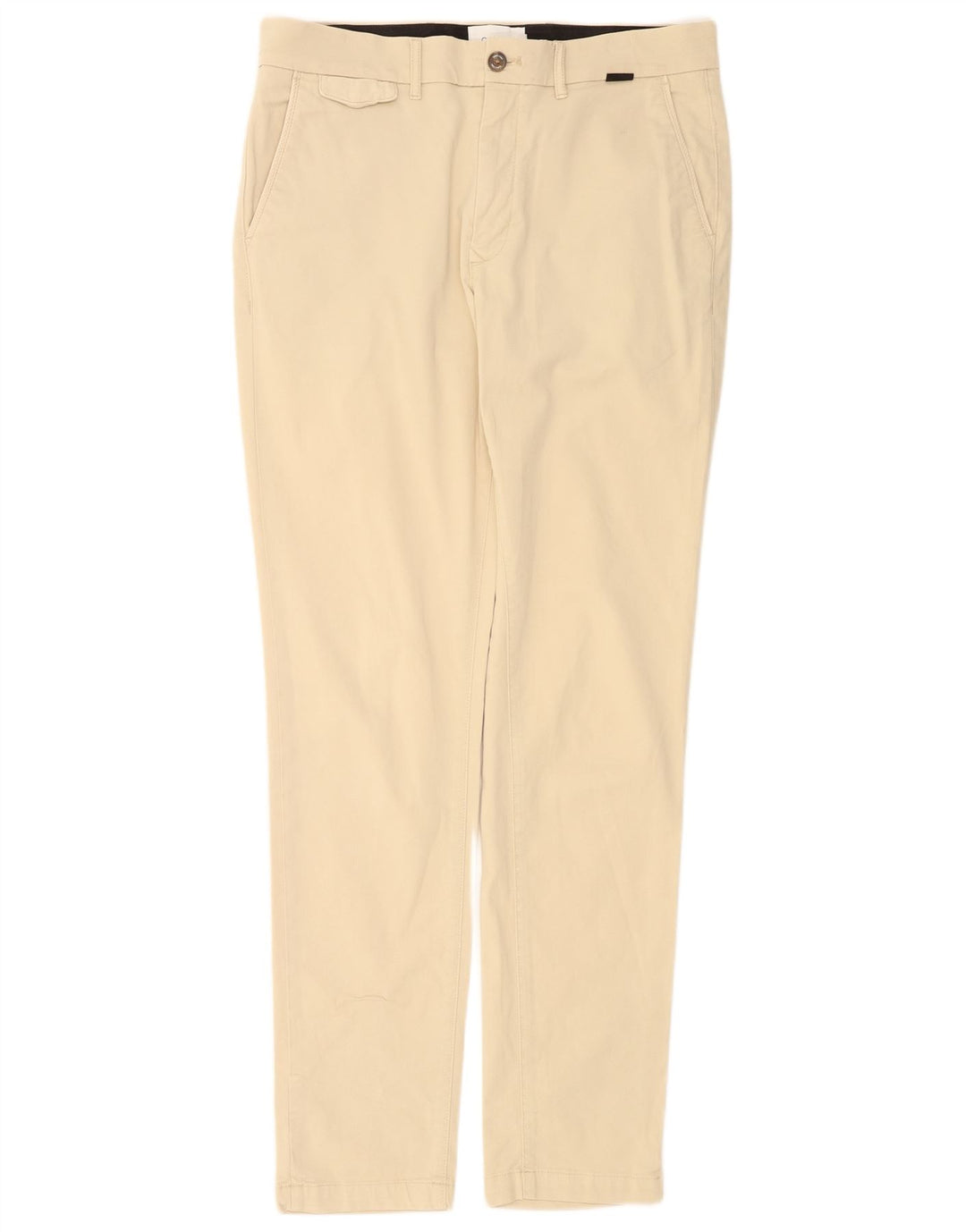 Calvin Klein Mens Slim Chino Trousers W31 L32 Beige