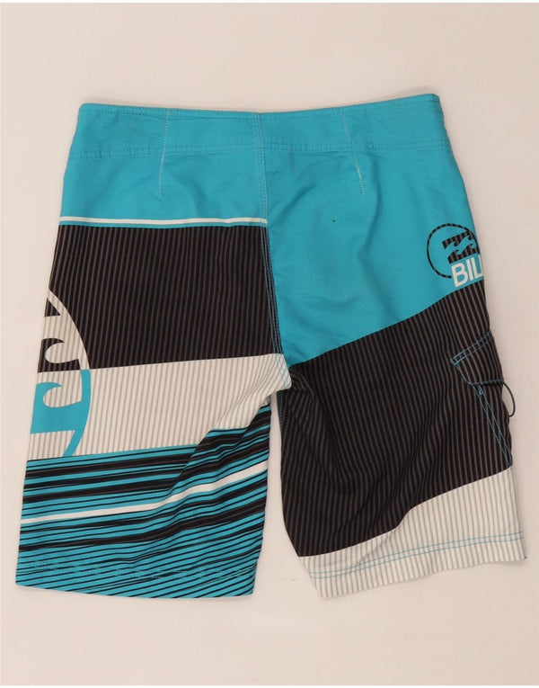 Billabong Mens Graphic Swimming Shorts Medium  Blue Colourblock Polyester