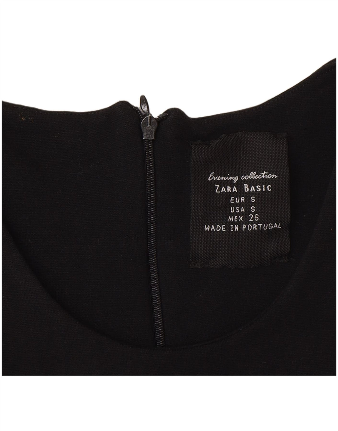 Zara Womens Sleeveless A-Line Dress UK 8 Small Black