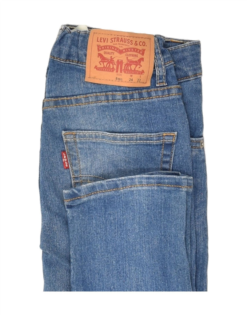 LEVI'S Girls 510 Skinny Jeans 7-8 Years W24 L22  Blue Cotton | Vintage Levi's | Thrift | Second-Hand Levi's | Used Clothing | Messina Hembry 