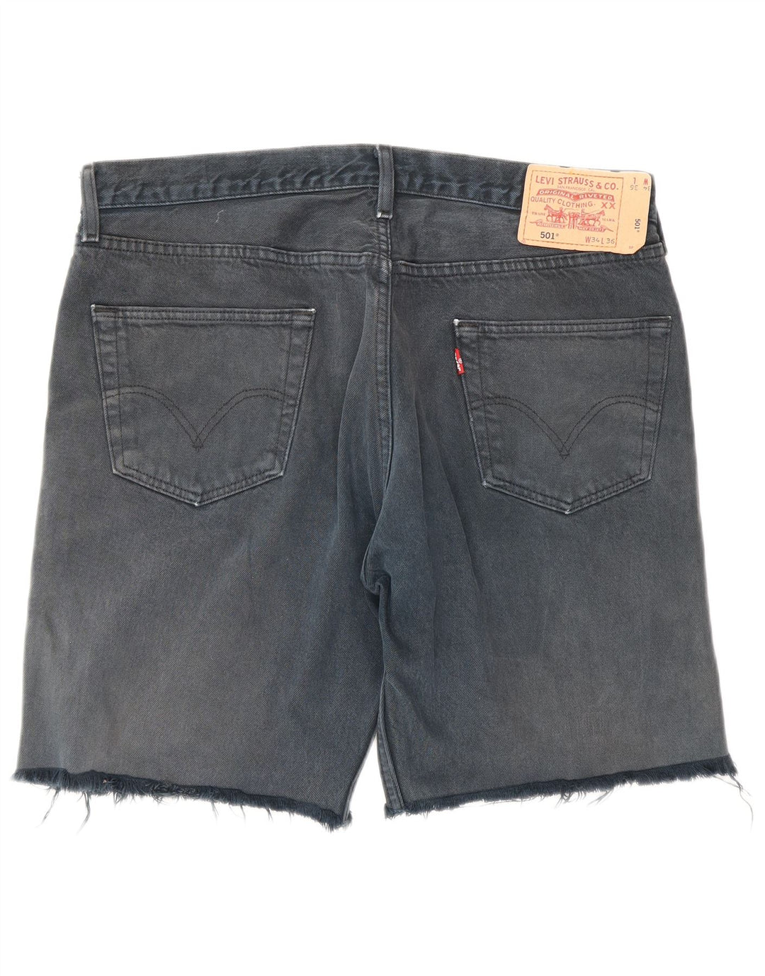 LEVI'S Mens 501 Denim Shorts W34 Large Navy Blue Cotton